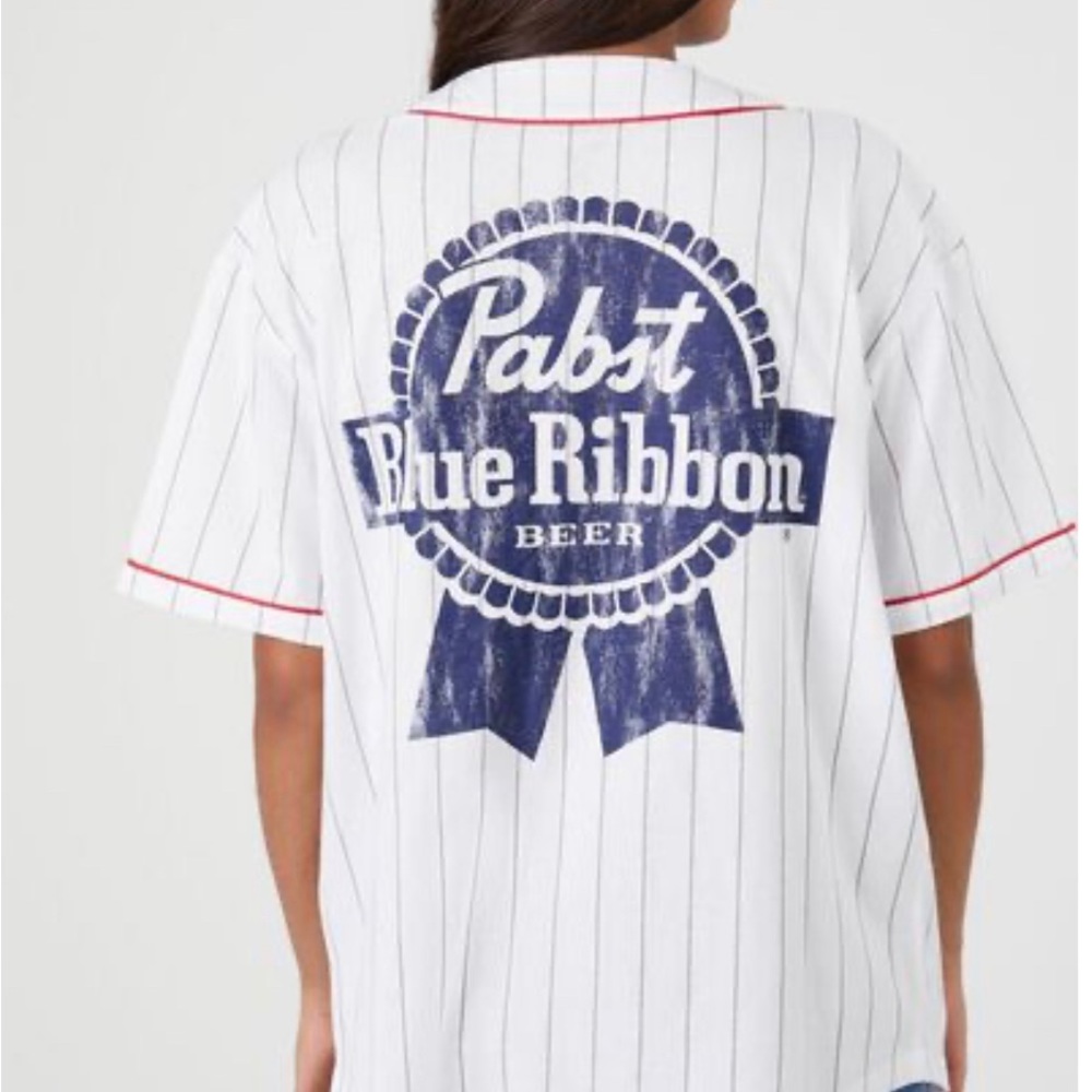 Pabst Blue Ribbon Baseball Jersey Top (M)
